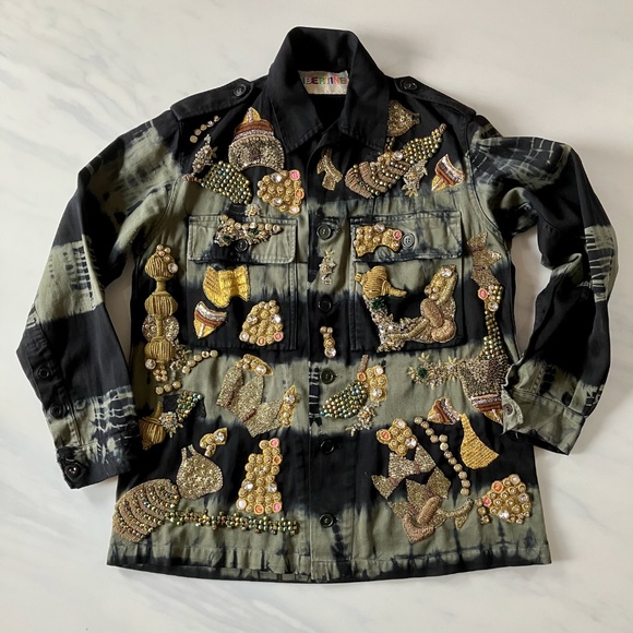 INCREDIBLE! Libertine Embellished Dyed Field Jacket 2017 Collection Unisex - Picture 4 of 11